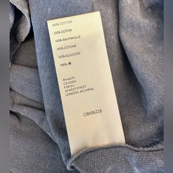 FREE PEOPLE Women's Lace Up Plunge V-Neck Split Hem Oversized Cotton Tee Size XS - Picture 9 of 9